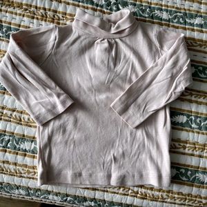 Light pink organic cotton turtle neck 18months